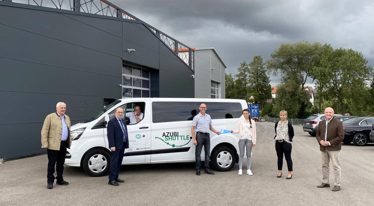 Postkarte als Werbung für das AzubiShuttle
