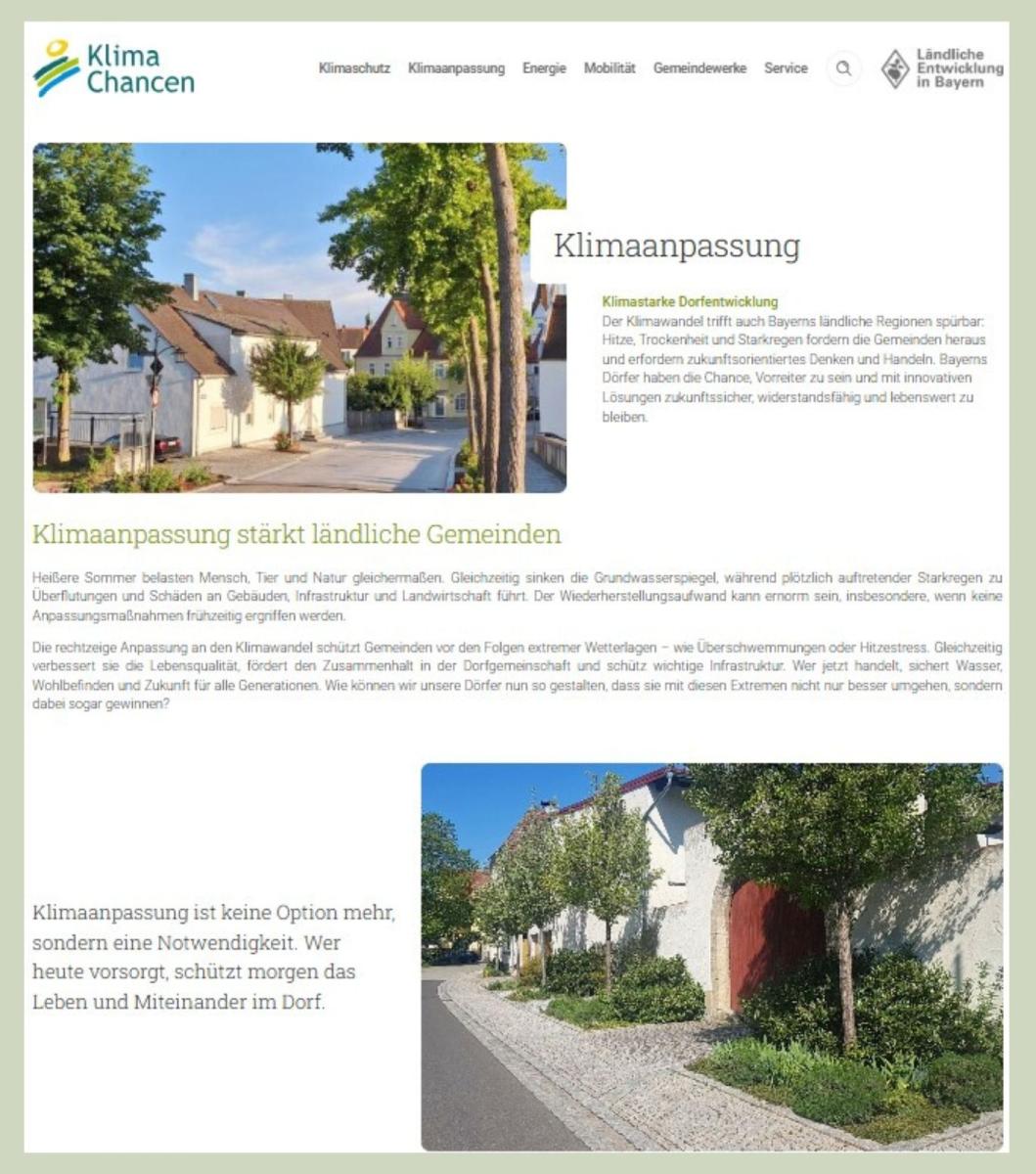 Screenshot Website KlimaChancen