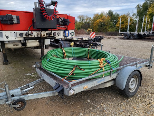 Ringgrabenkollektor auf Transportanhänger