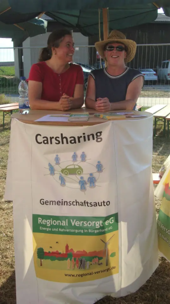 Infostand der Regional Versorgt eG zu ihrem Carsharing-Angebot