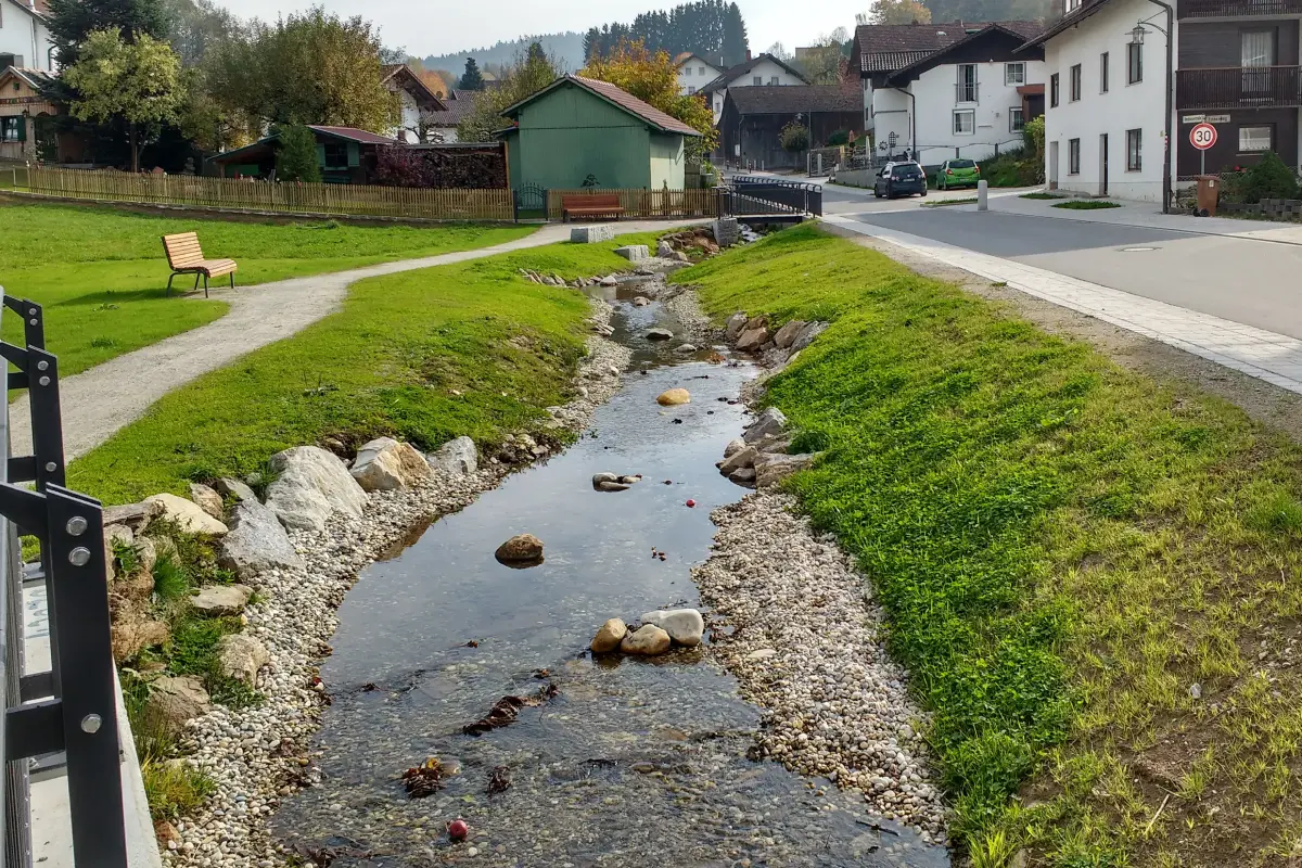 Aufgeweiteter Totenbach in Grafenwiesen