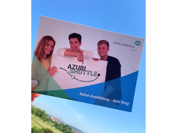 Postkarte als Werbung für das AzubiShuttle