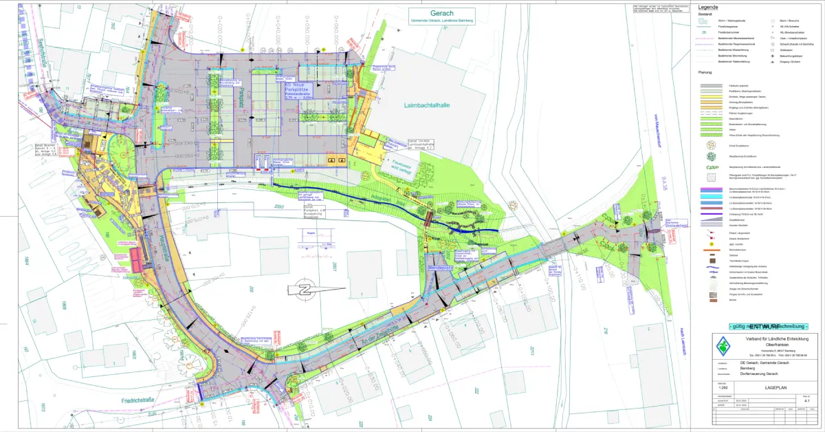 Karte zum Ausbau in der Dorferneuerung Gerach