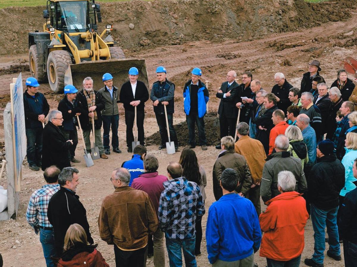 Aushub für den Bau eines Windrads