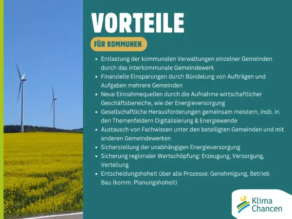 Links Frau und Mann, die lächelnd an einem Seil ziehen, recht grüner Hintergrund mit Erklärtext.