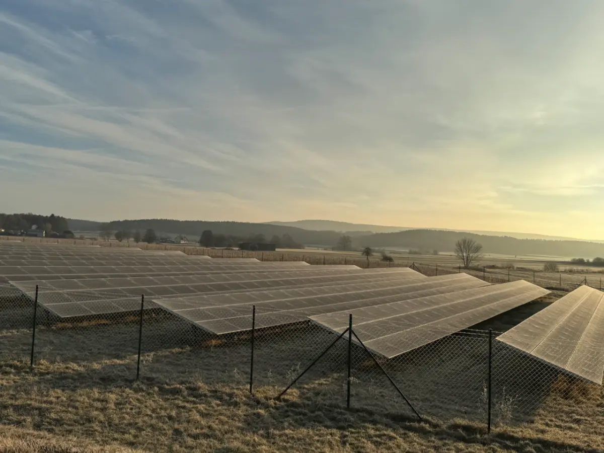 Freiflächenphotovoltaikanlage.