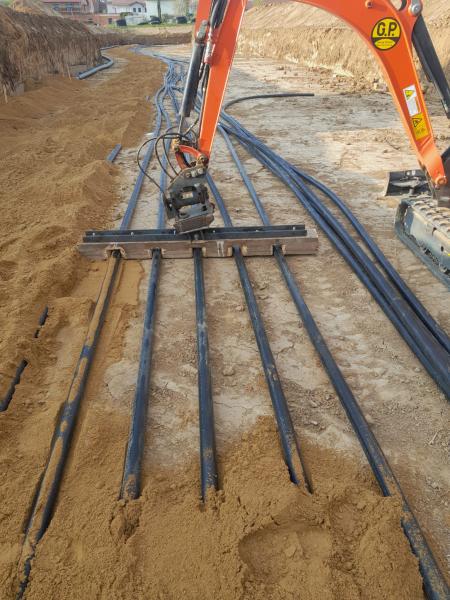 Verlegung der Kollektoren