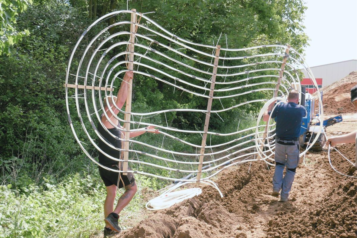 Einbau eines Wärmekollektors