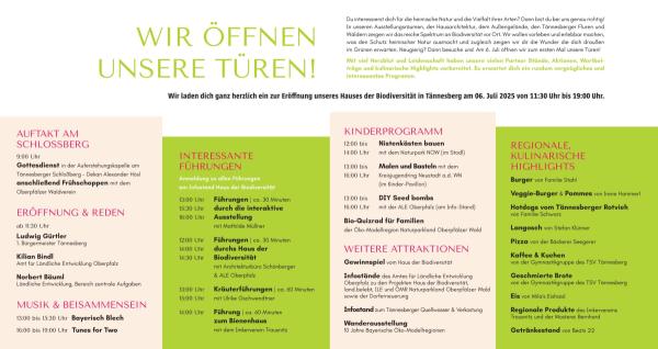 Flyer Tag der offenen Tür Haus der Biodiversität Tännesberg Seite 2