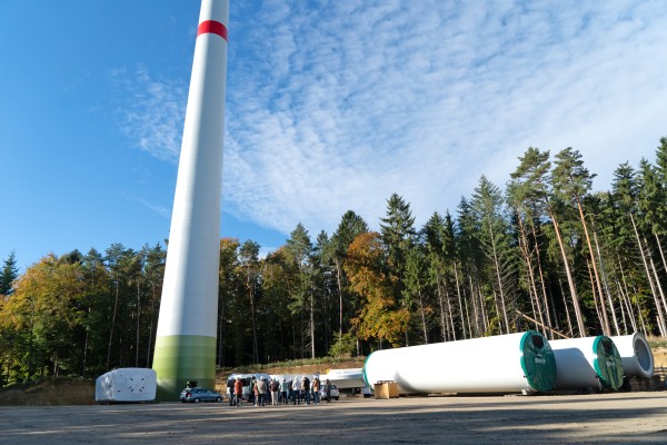 Baustelle des Bürgerwindparks Pfaffenhofen